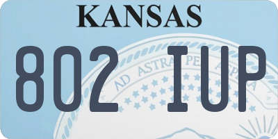 KS license plate 802IUP