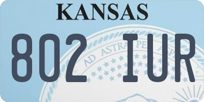 KS license plate 802IUR