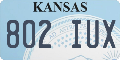 KS license plate 802IUX