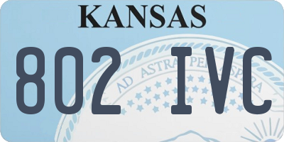 KS license plate 802IVC
