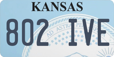 KS license plate 802IVE