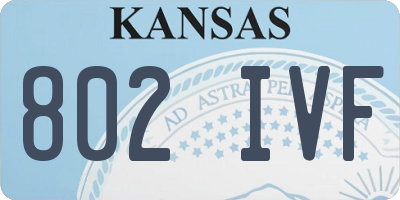 KS license plate 802IVF