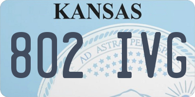 KS license plate 802IVG