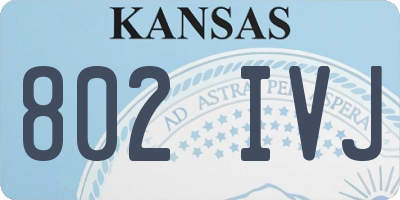 KS license plate 802IVJ