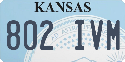 KS license plate 802IVM