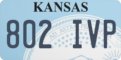 KS license plate 802IVP