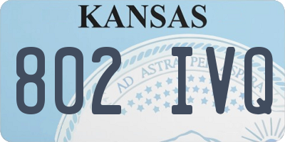 KS license plate 802IVQ