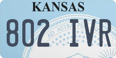 KS license plate 802IVR