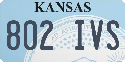 KS license plate 802IVS