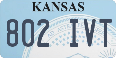KS license plate 802IVT