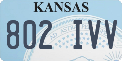 KS license plate 802IVV