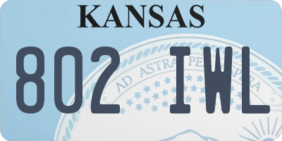 KS license plate 802IWL