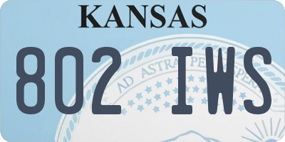 KS license plate 802IWS