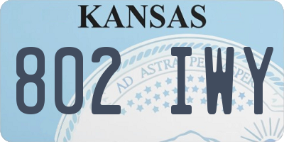 KS license plate 802IWY