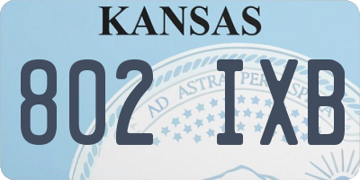 KS license plate 802IXB