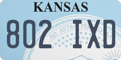 KS license plate 802IXD