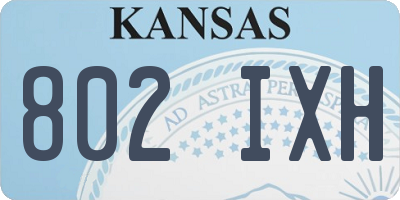 KS license plate 802IXH