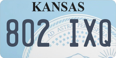 KS license plate 802IXQ