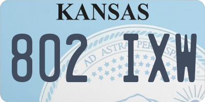 KS license plate 802IXW