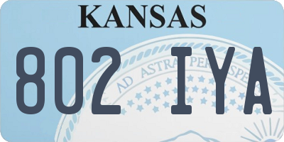 KS license plate 802IYA