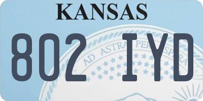 KS license plate 802IYD