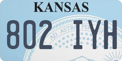 KS license plate 802IYH