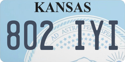 KS license plate 802IYI
