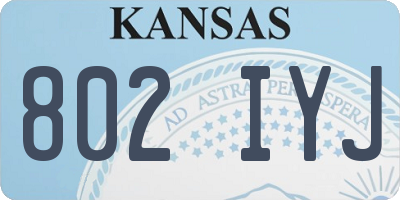 KS license plate 802IYJ