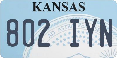 KS license plate 802IYN