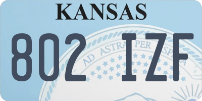 KS license plate 802IZF
