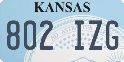 KS license plate 802IZG
