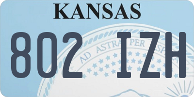 KS license plate 802IZH