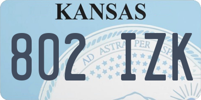 KS license plate 802IZK