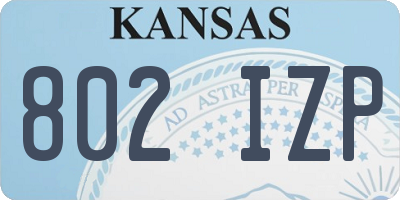 KS license plate 802IZP