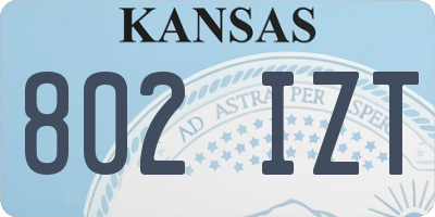 KS license plate 802IZT