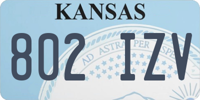 KS license plate 802IZV