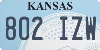 KS license plate 802IZW