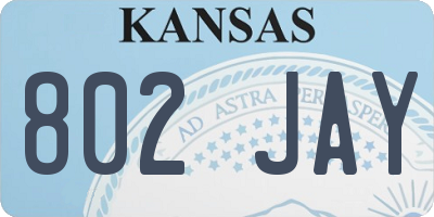 KS license plate 802JAY