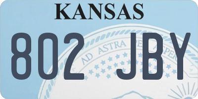 KS license plate 802JBY