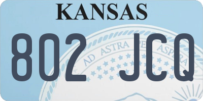KS license plate 802JCQ