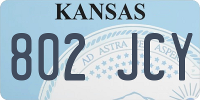 KS license plate 802JCY
