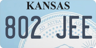 KS license plate 802JEE