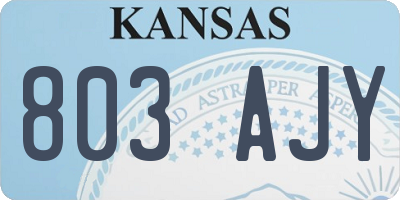 KS license plate 803AJY