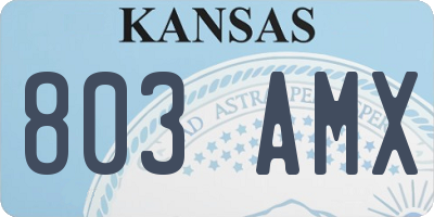 KS license plate 803AMX