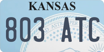 KS license plate 803ATC