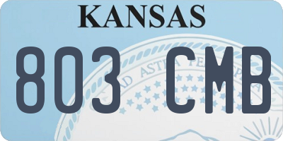 KS license plate 803CMB