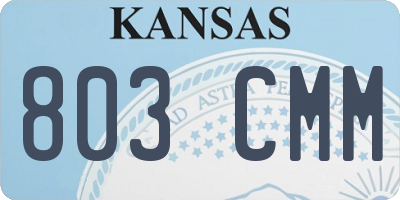 KS license plate 803CMM