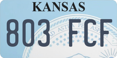 KS license plate 803FCF