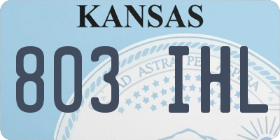 KS license plate 803IHL