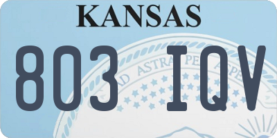 KS license plate 803IQV